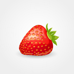 一个成熟的草莓