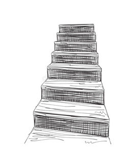 多个楼梯素描图片