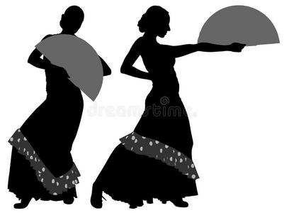 美女 文化 西班牙 头发 音乐 风扇 绘画 西班牙语 舞者