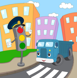 十字路口卡通图片