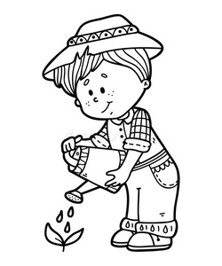 园丁颂绘画图片