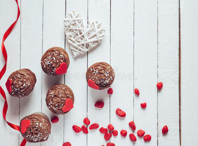 复制 食物 假日 美味的 可爱的 浪漫 糖果 庆祝 松饼