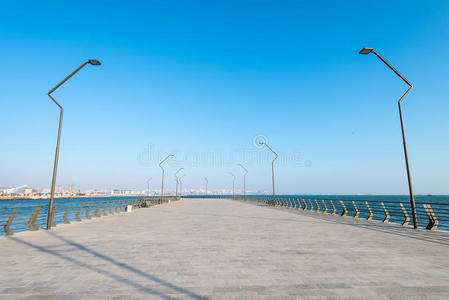 路堤 林荫大道 海湾 奥林匹克 游戏 长凳 阿塞拜疆 城市