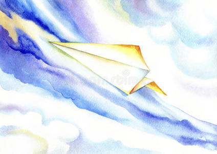 航空公司 梦想 艺术 简单 空气 天堂 折纸 天空 绘画