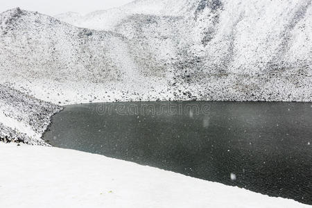 湖，山和雪