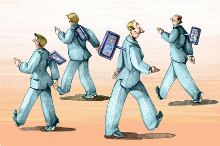 墨守插画-墨守手绘-墨守卡通图-摄图新视界