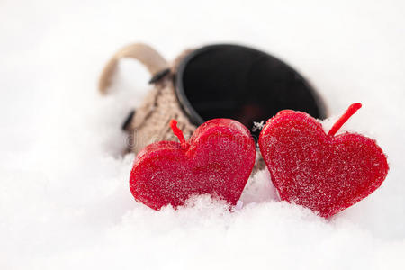 新的 浪漫 夫妇 希望 激情 寒冷的 自然 二月 早晨 假日