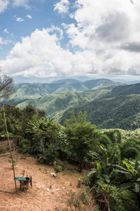 早晨 全景图 冒险 森林 场景 小山 高的 中南半岛 美丽的