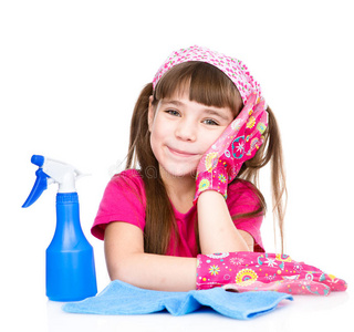 房子 瓶子 家庭主妇 家庭 帮助 清洁剂 女孩 童年 打扫