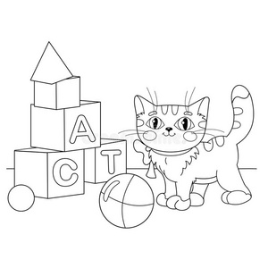 猫玩玩具图片-猫玩玩具素材-猫玩玩具插画-摄图新视界