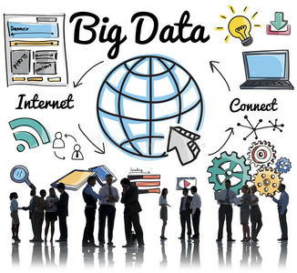 数据全球化大数据信息存储系统网络化概念照片