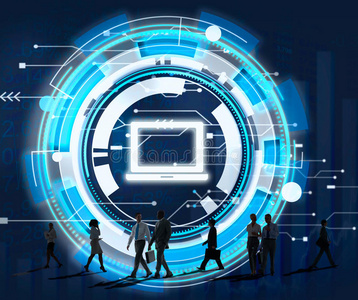 计算机信息技术连接概念照片