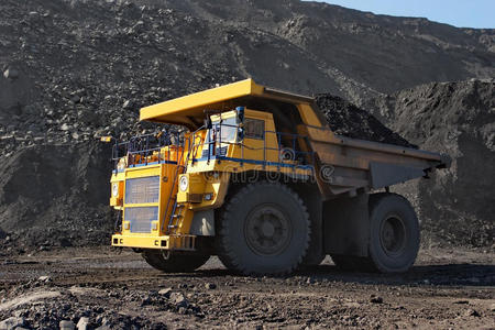 运送煤的卡车.照片