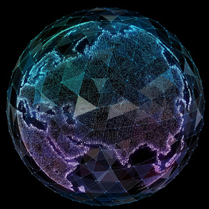 数字世界地图照片