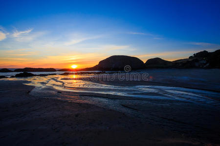 小时 海洋 沿海 风景 俄勒冈州 自然 日出 太平洋 岩石