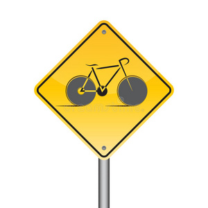 自行车警告标志