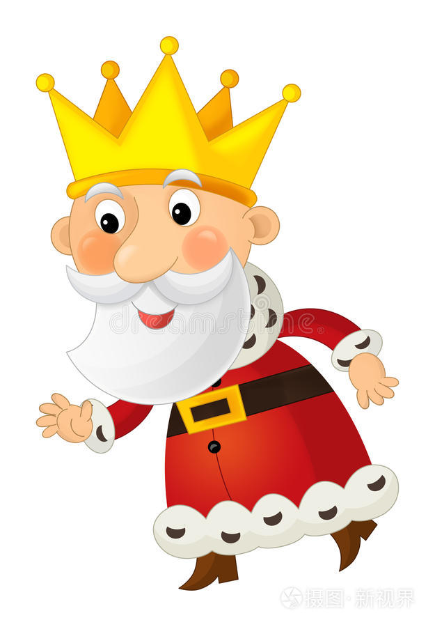 卡通国王走路