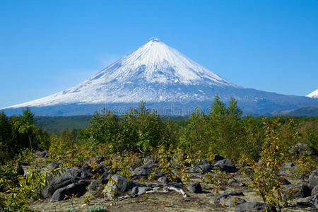 圆锥体 美丽的 公司 半岛 火山口 远的 风景 陨石坑 最高