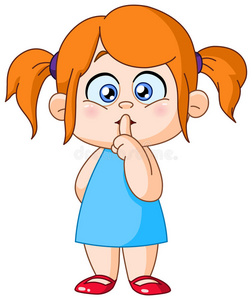 手指在嘴唇上的女孩照片