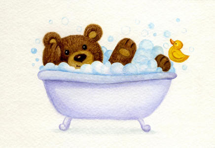 洗澡熊。