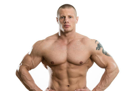 健身 前臂 男人 身体 肖像 权力 健康 重的 健美 健美运动员