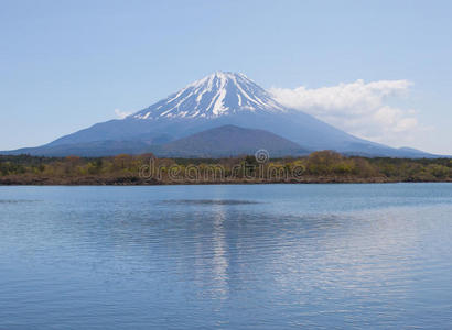 春天 美女 反射 地标 亚洲 火山 世界 放松 旅游业 和平