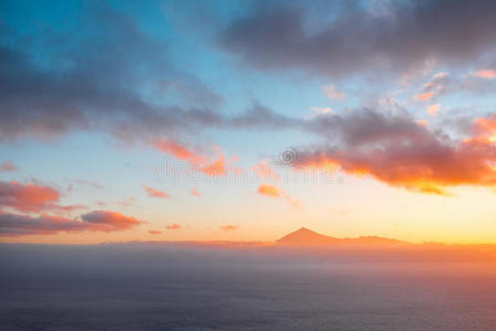 黄昏 海景 背光 颜色 金丝雀 太阳 西班牙 阳光 燃烧