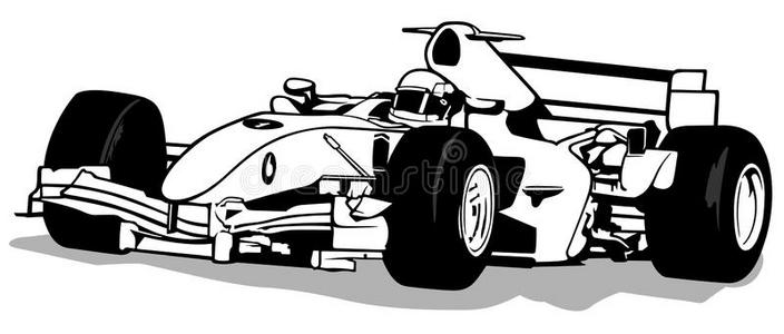 画赛车图片