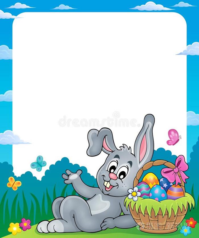 框架与复活节篮子和兔子2