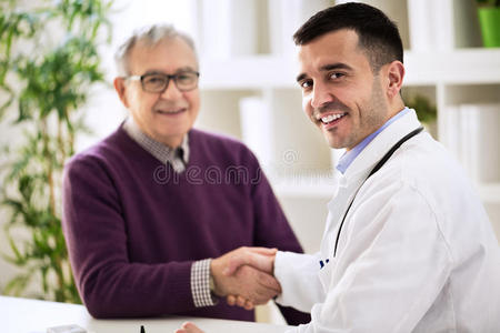 医生和病人握手