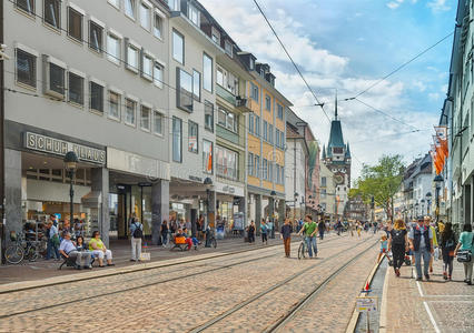 弗赖堡伊姆布赖斯劳,德国-2015年6月25日照片