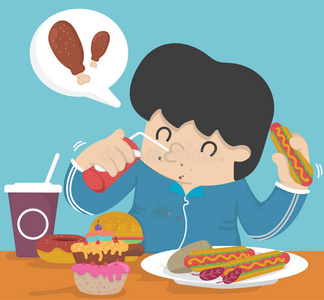 暴食,吃太多脂肪照片