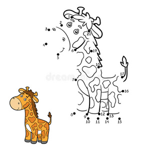 连接 智力 乐趣 性格 涂鸦 困难 长颈鹿 动物 收集 娱乐