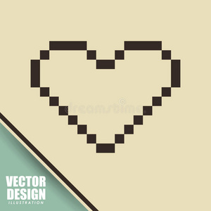 像素爱心图片-像素爱心素材-像素爱心插画-摄图新视界