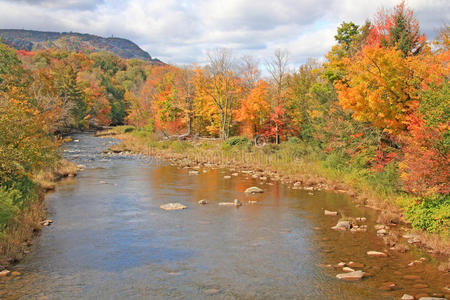小溪 颜色 边缘 秋天 状态 流动 岩石 双桅帆船 公园