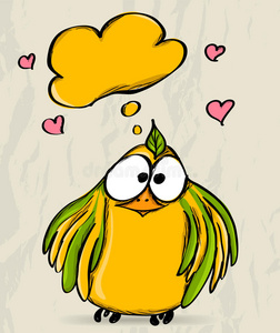 海报上有有趣的鸟.照片