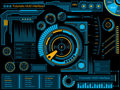 字线图形触摸用户界面hud.照片