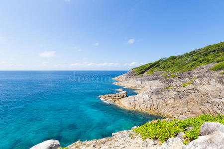 夏天 海岸线 芭东 海洋 旅行 海滩 普吉岛 美丽的 海岸