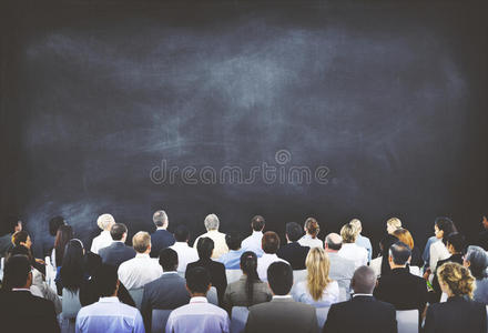 多样化的商务人士会议观众概念