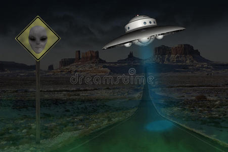 区域51超现实外星人ufo目击照片