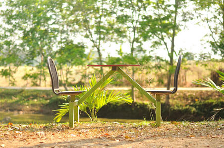 座位 风景 公园 长凳 古老的 自然 场景 花园 郁郁葱葱
