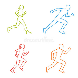 马拉松运动员 俱乐部 女孩 公司 男孩 运动 慢跑者 竞争
