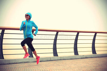 慢跑 女孩 运动员 衣服 朗恩 复制 美丽的 日本人 健身