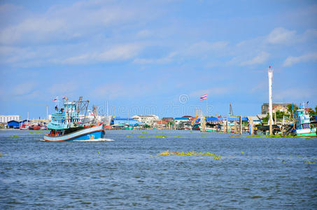 泰国安达曼海的渔船