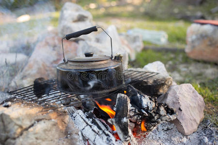 自然 污垢 器具 咖啡 茶壶 制作 烹饪 火焰 冒险 水壶
