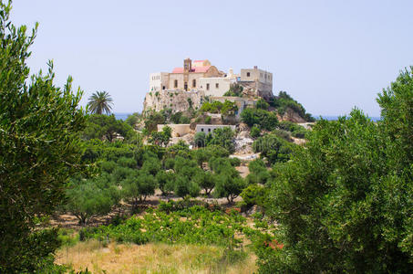 希腊克里特岛上的克里斯斯卡利斯萨修道院