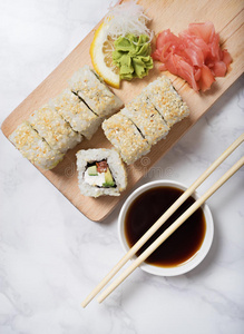 食物 特写镜头 晚餐 寿司 海鲜 海藻 美味的 日本人 生鱼片