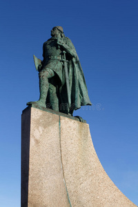 探险家 纪念 城市 莱夫 中心 雷克雅未克 艺术 雕像 第一