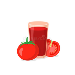 一杯番茄汁。