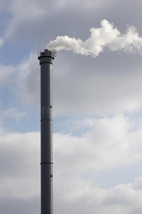 高的 烟囱 排放 凝结 漏斗 水蒸气 堆栈 二氧化碳 生态学